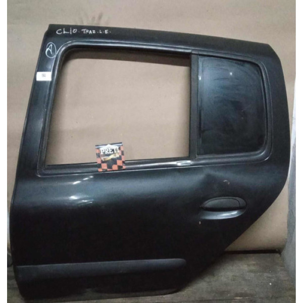 Porta Traseira Esquerda Renault Clio 2002 C/detalhe