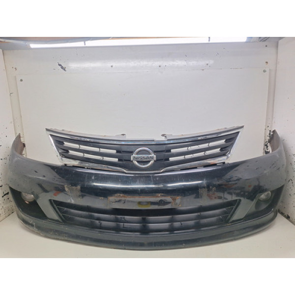 Parachoque Dianteiro Nissan Tiida 2010/2011 Preto C/detalhes